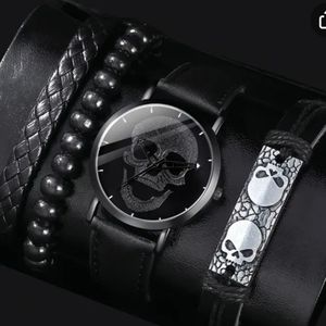 Black Skull Watch 4 Piece Set NWT